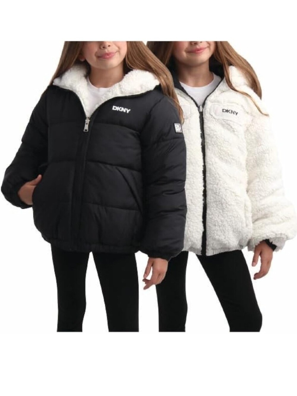 DKNY Black Reversible Puffer Jacket